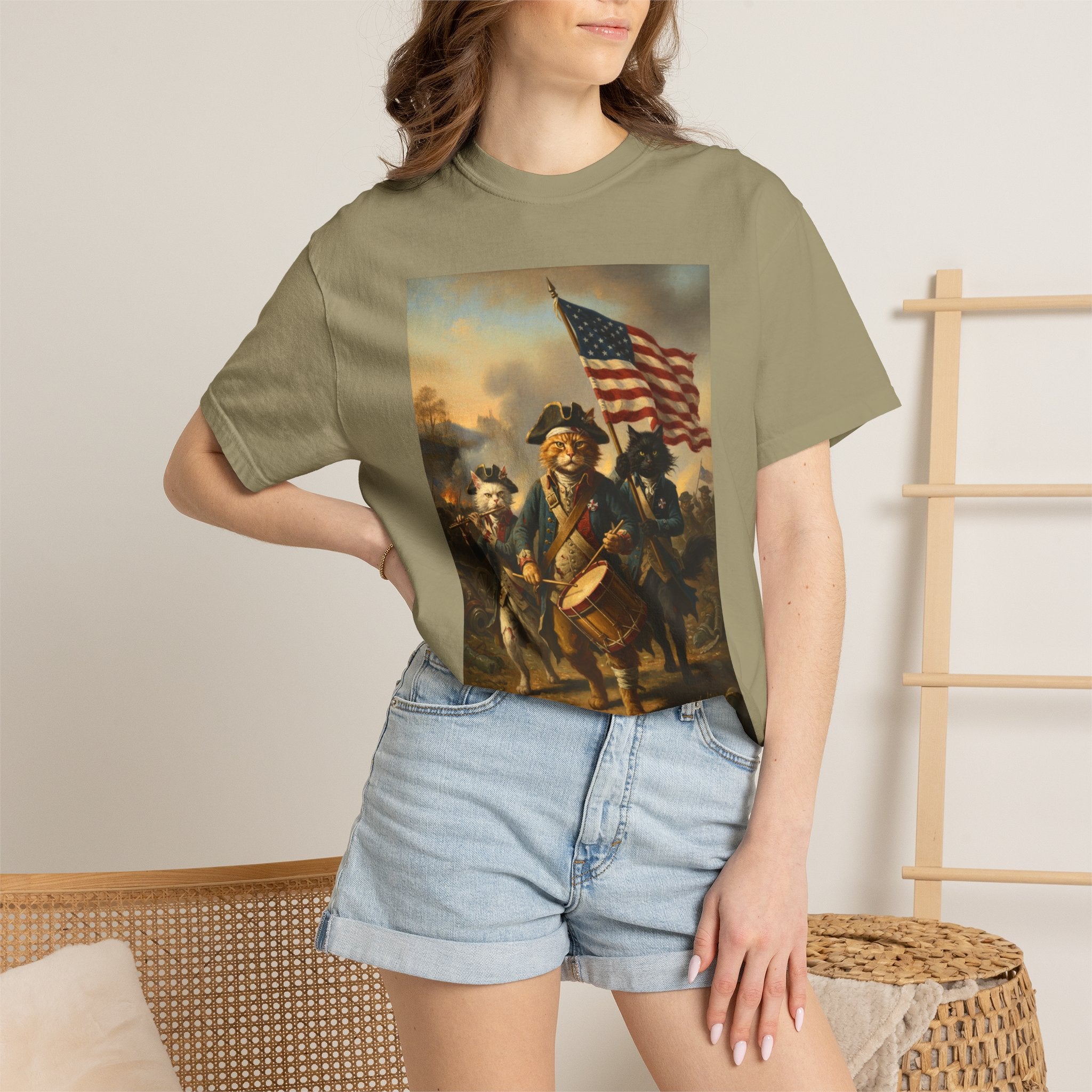 Historic Revolutionary War Drummer Boy T-shirt | American Flag Patriotic Tee