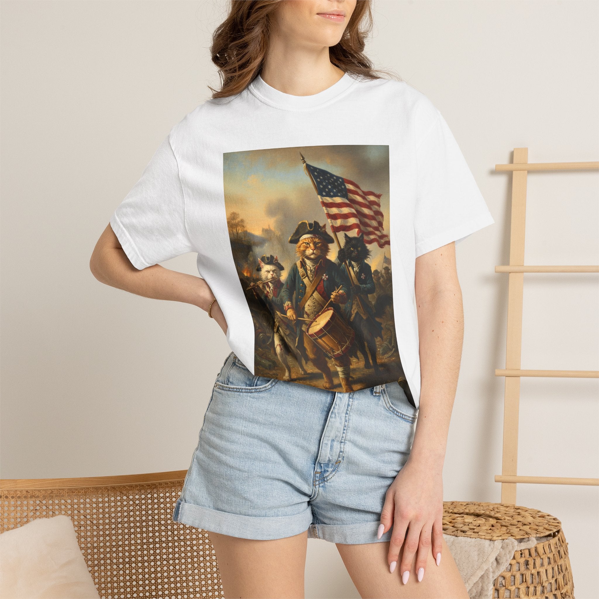 Historic Revolutionary War Drummer Boy T-shirt | American Flag Patriotic Tee