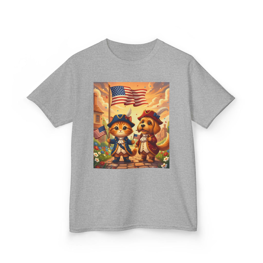Patriotic Kittens and Puppies Tee | American Flag Kids Shirt