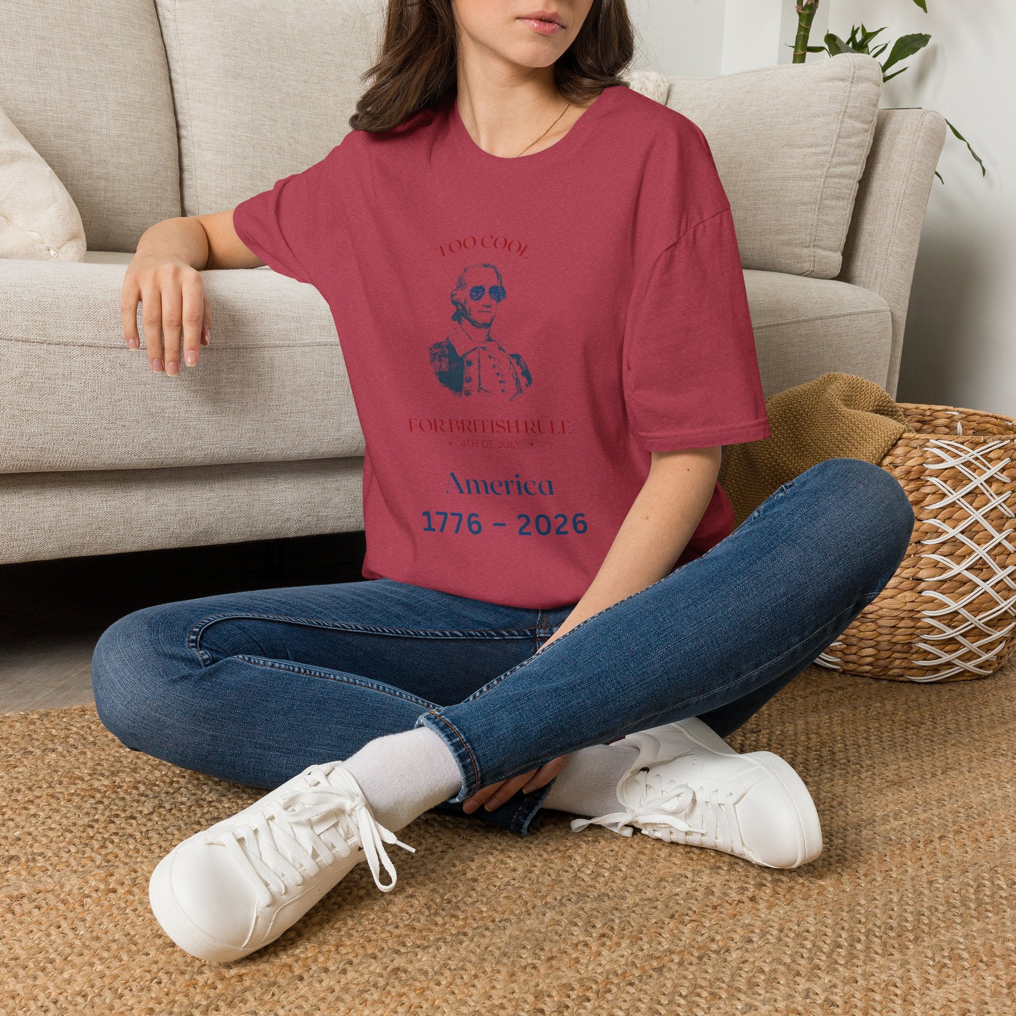 Too Cool George Washington T-Shirt | Vintage Patriotic 1776-2026