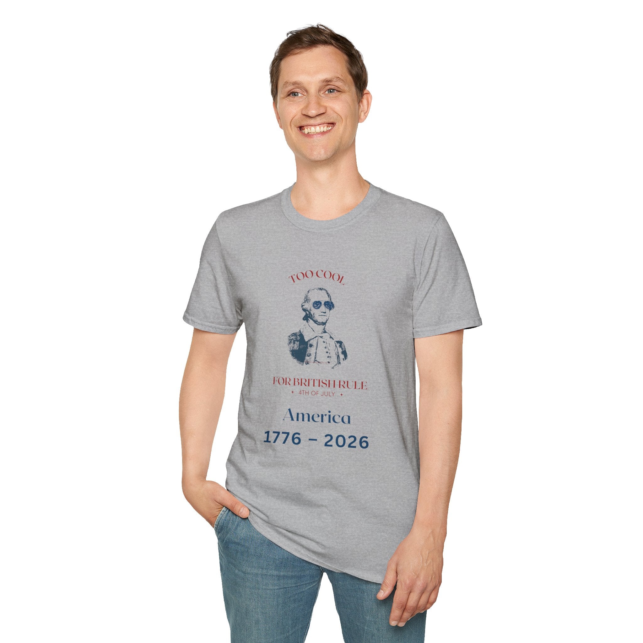 Too Cool George Washington T-Shirt | Vintage Patriotic 1776-2026