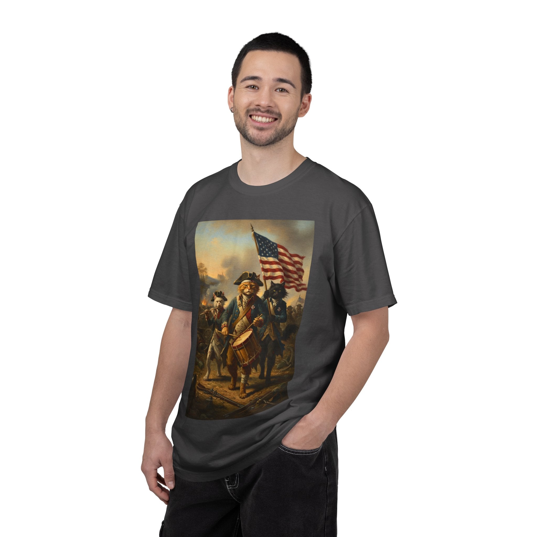 Historic Revolutionary War Drummer Boy T-shirt | American Flag Patriotic Tee