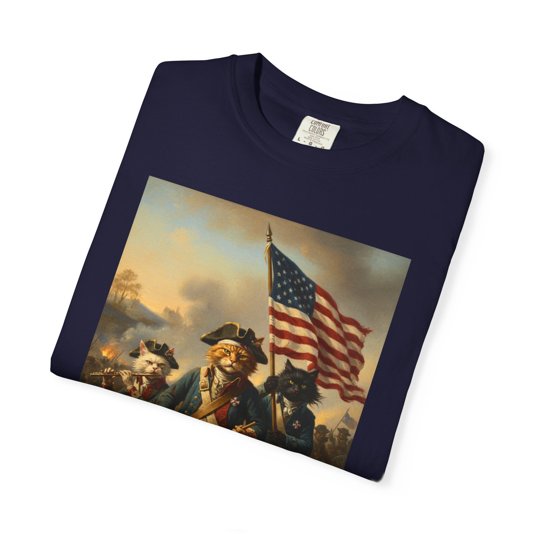 Historic Revolutionary War Drummer Boy T-shirt | American Flag Patriotic Tee