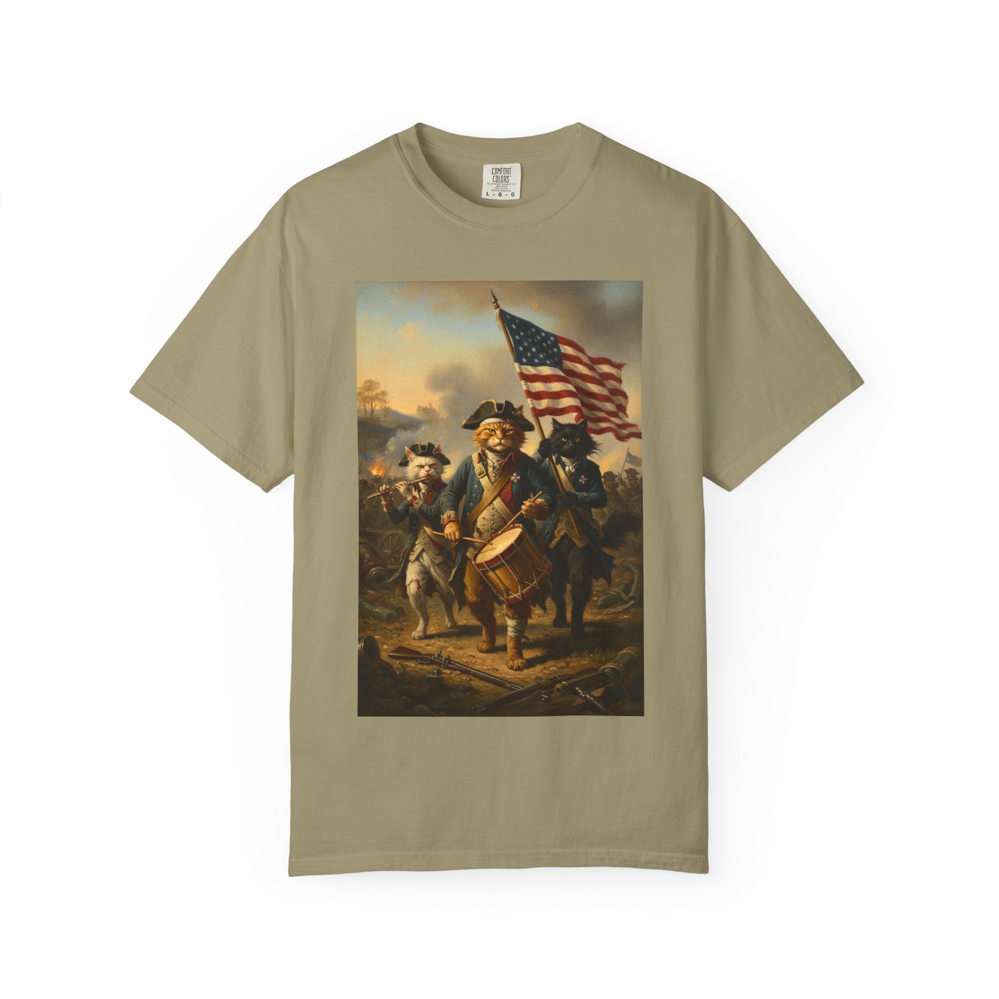 Historic Revolutionary War Drummer Boy T-shirt | American Flag Patriotic Tee