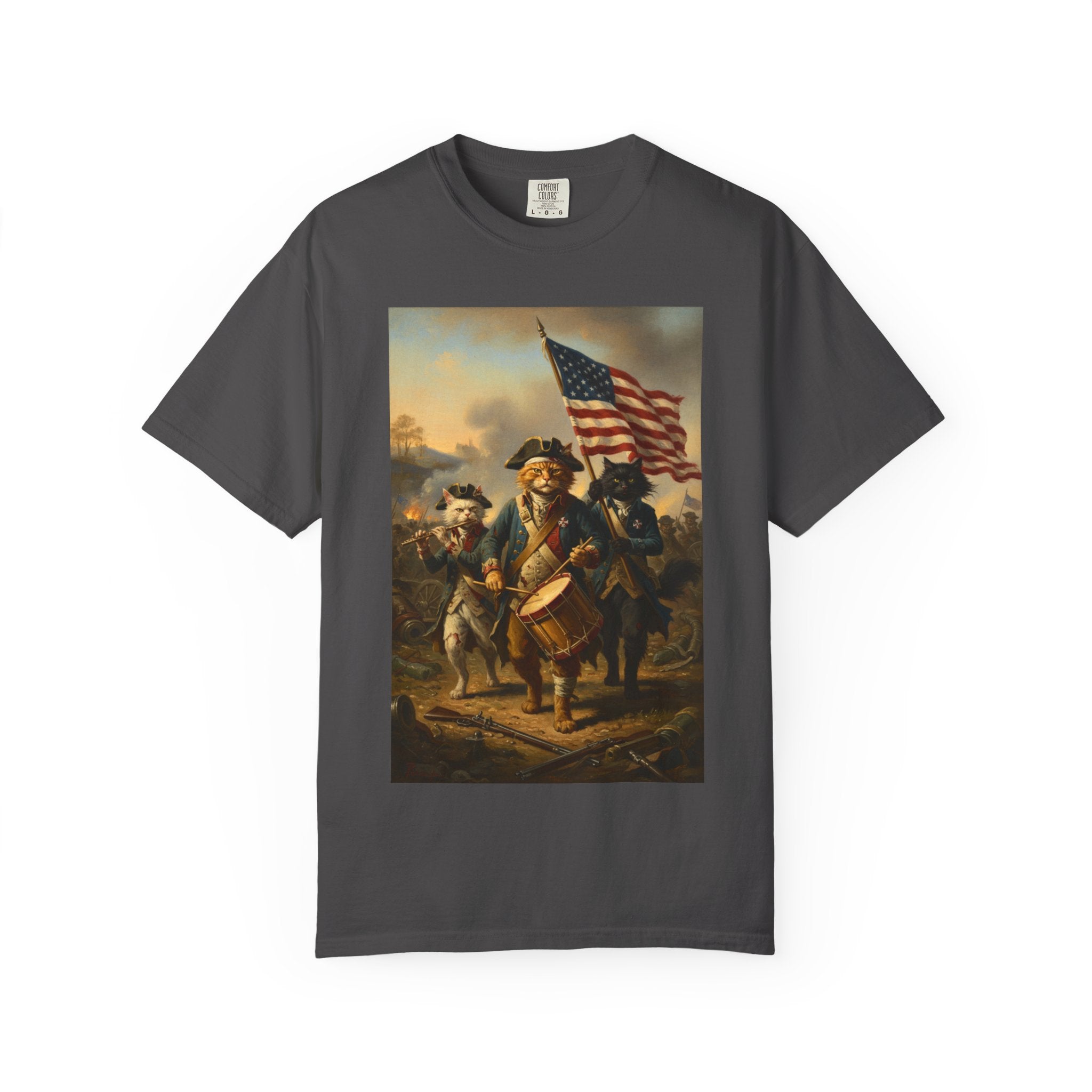 Historic Revolutionary War Drummer Boy T-shirt | American Flag Patriotic Tee
