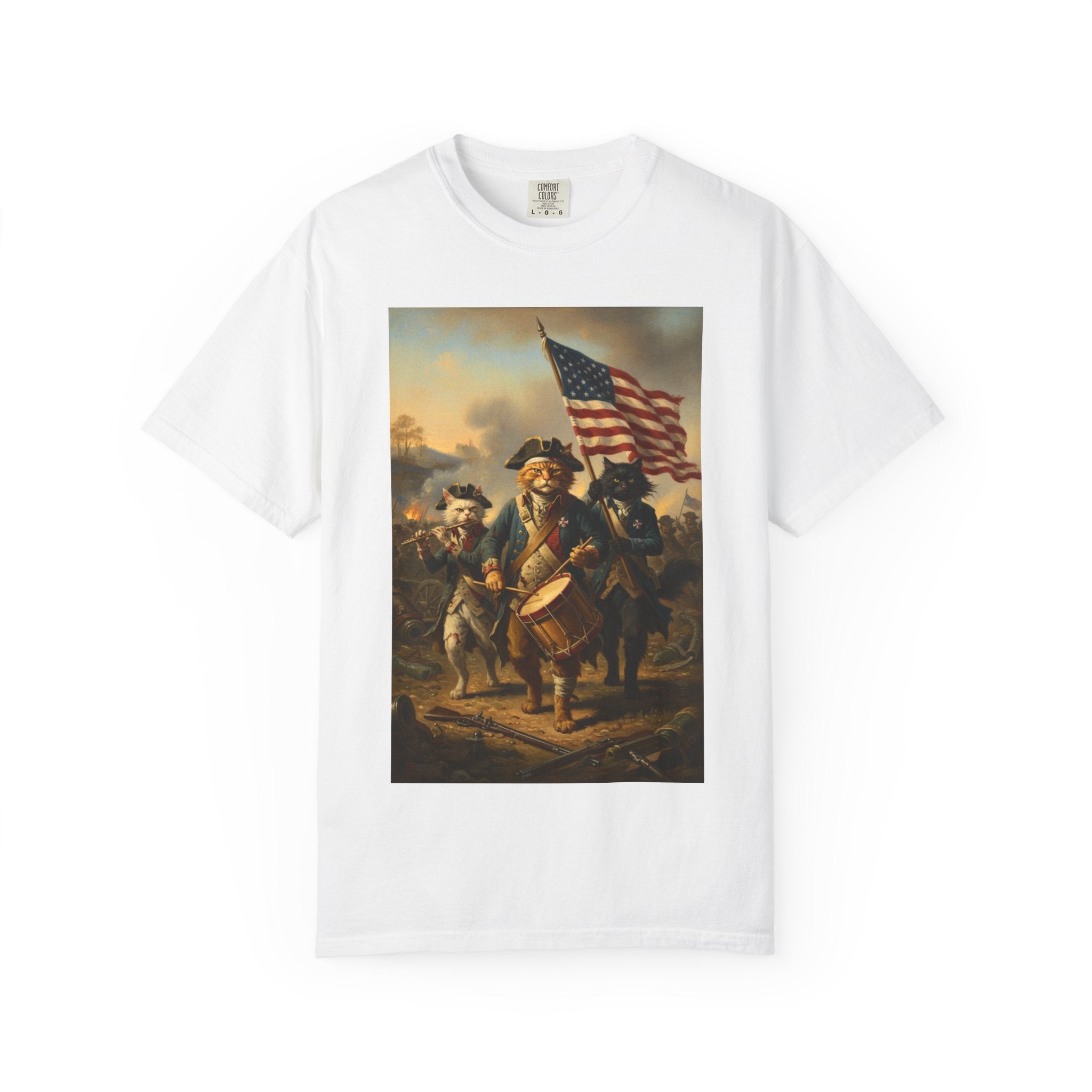 Historic Revolutionary War Drummer Boy T-shirt | American Flag Patriotic Tee