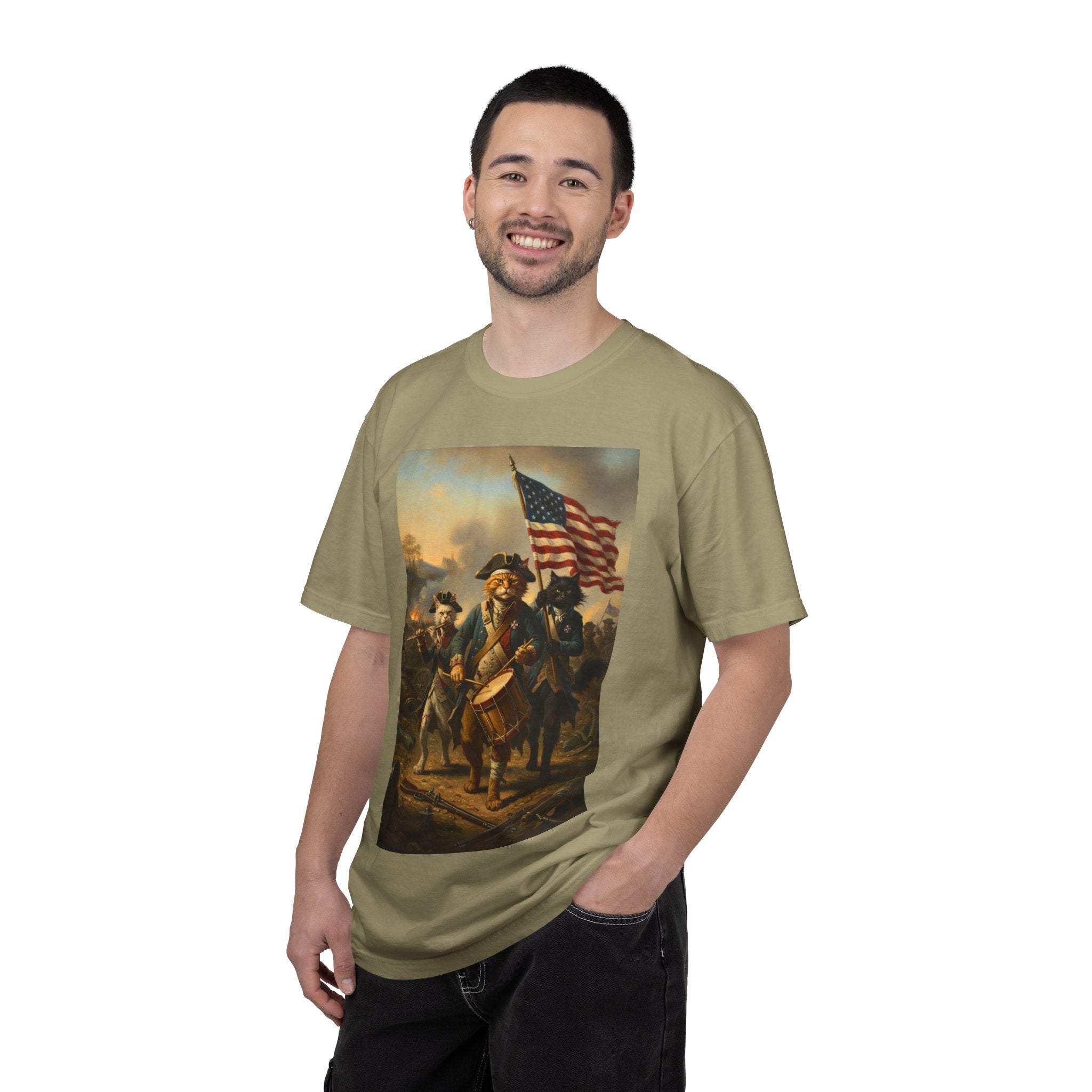 Historic Revolutionary War Drummer Boy T-shirt | American Flag Patriotic Tee