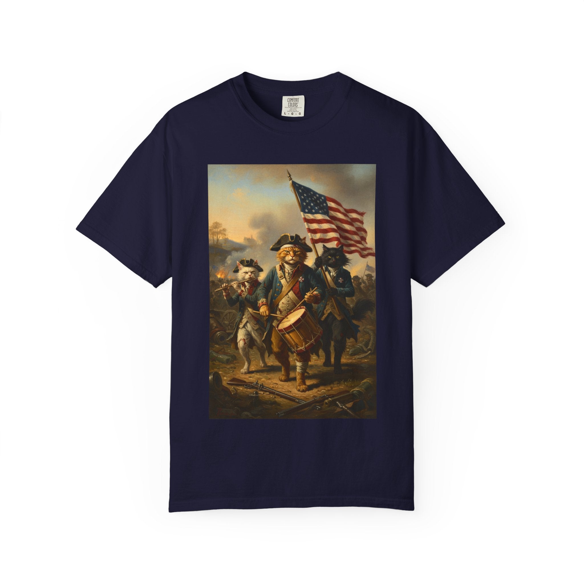 Historic Revolutionary War Drummer Boy T-shirt | American Flag Patriotic Tee